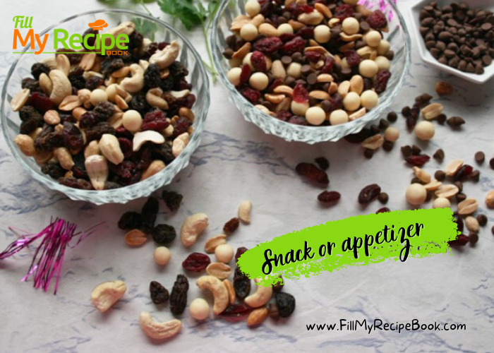 Two Easy Holiday Snacks mix recipe ideas. Quick and simple sweet or savory appetizer nuts mix for party or family treats at Thanksgiving or Christmas time.