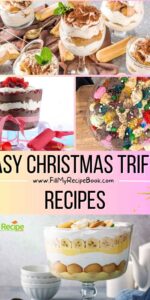 Easy Christmas trifle recipe ideas, including traditional make-ahead holiday desserts like Black Forest bowls and individual tiramisu trifles.