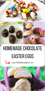 Homemade Chocolate Easter Eggs recipe ideas. DIY your own fillings with butter cream or coconut and even Nutella and other ideas.
