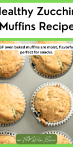 Healthy zucchini muffin recipe with banana and cinnamon. Easy GF oven baked muffins are moist, flavorful, and perfect for snacks.