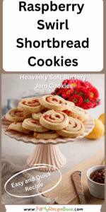 Heavenly Raspberry Swirl Shortbread Cookies with lemon recipe. A perfect blend of soft buttery cookies, that are quick and easy to bake.